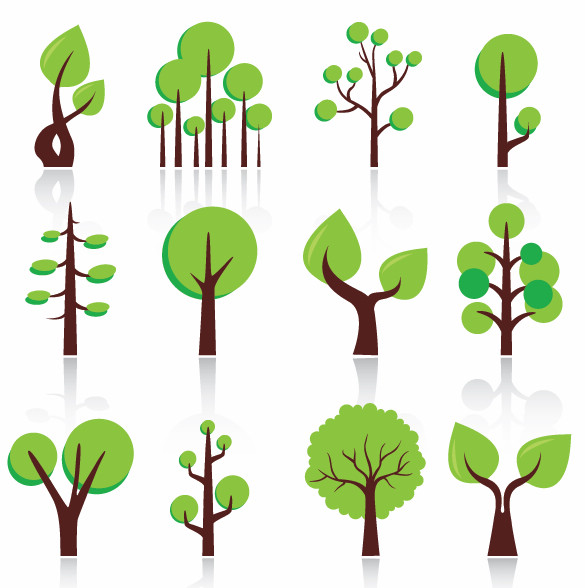 free vector Free Vector Abstract Trees